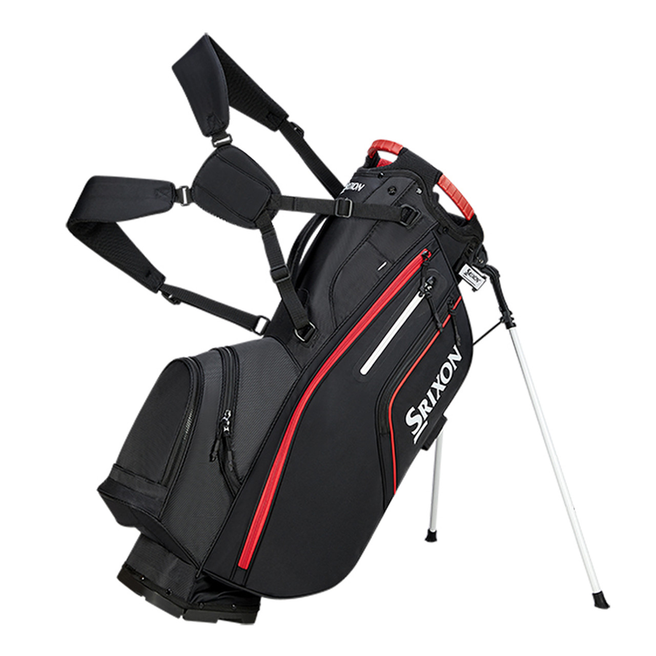 Srixon スタンドバッグ 黒/赤 まっつぁん Srixon ゴルフスタンドバッグ 赤と黒 ☆Srixon