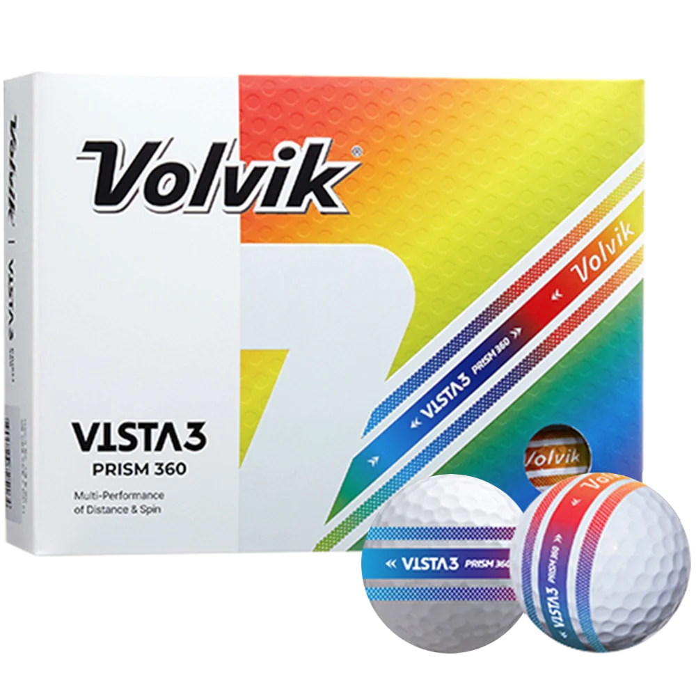 Volvik Vista3 360 Golfbälle – 12er Pack, Mit Abstoßendem Nano-Bi-Kern