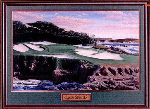 Cypress Point #15 Framed Golf Art