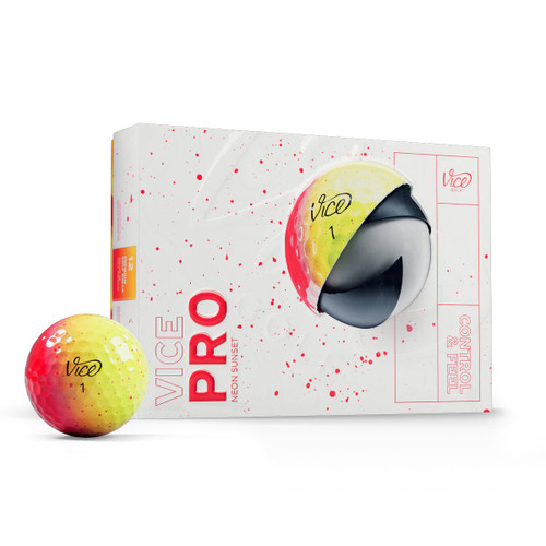 VICE Golf Pro Neon Sunset Golf Balls