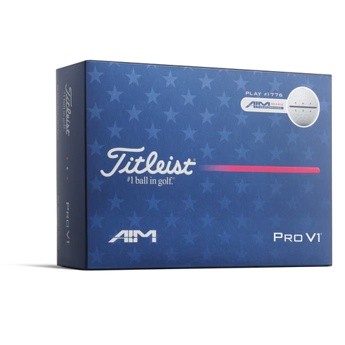Titleist Pro V1 AIM Red, White, & Blue 1776 Golf Balls
