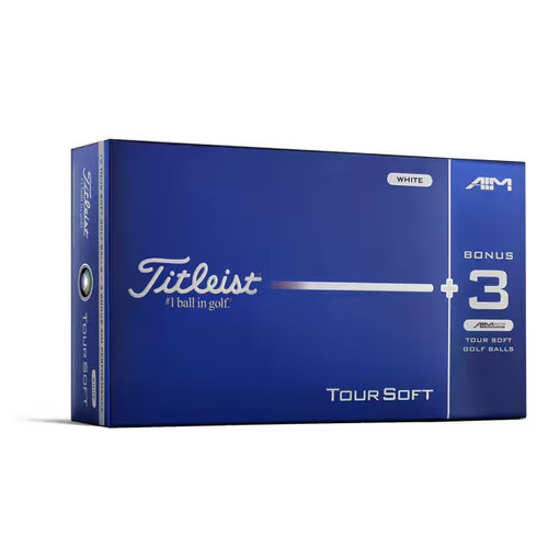 Titleist Tour Soft Dozen + AIM Sleeve Golf Balls