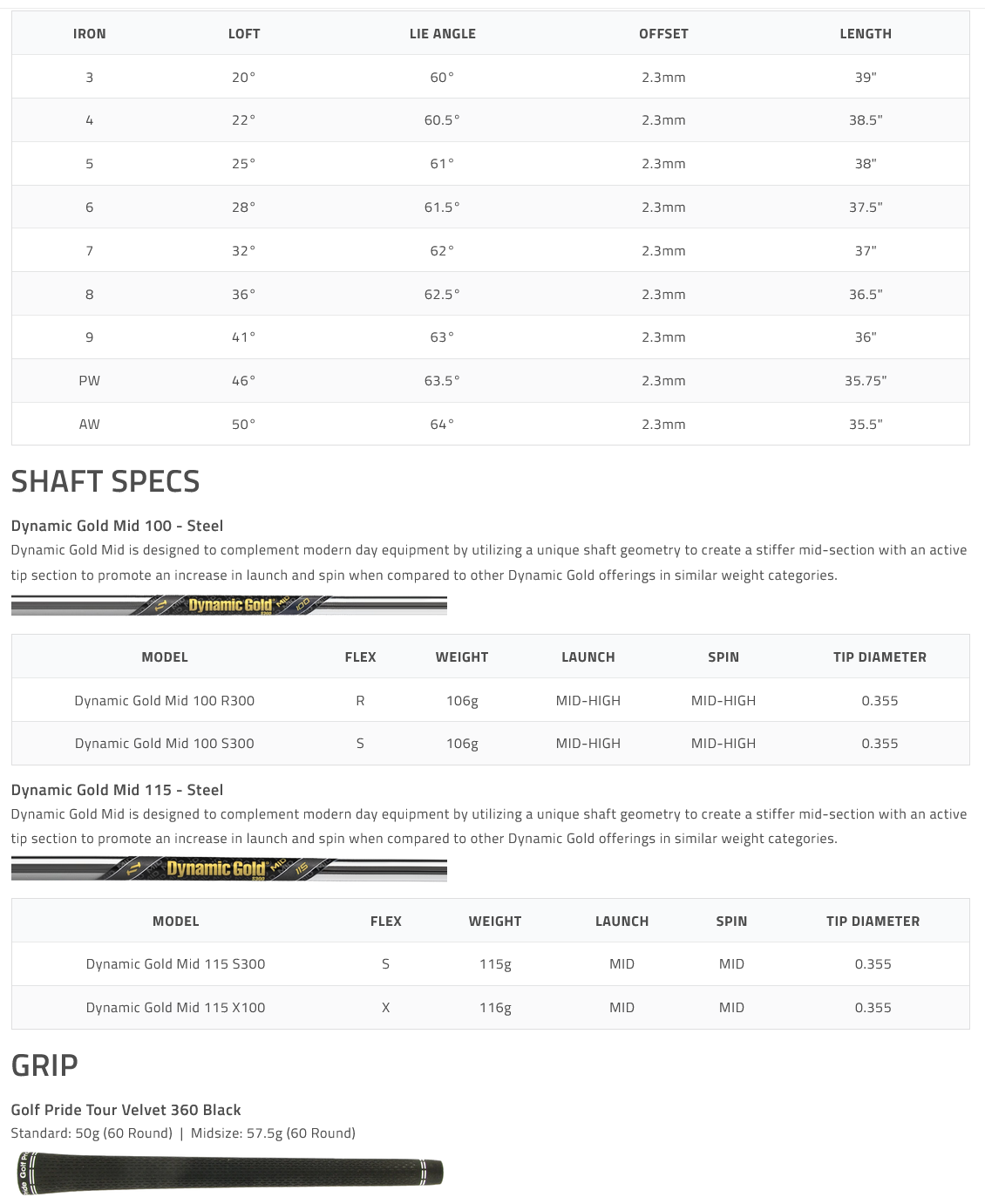 Exotics MB specs
