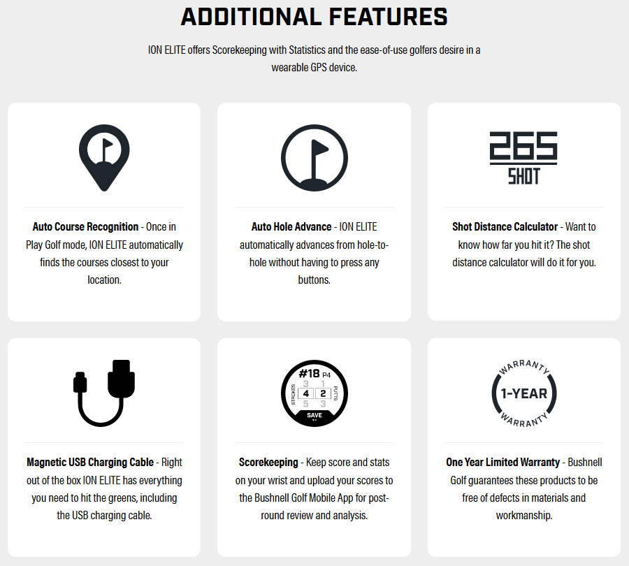 Bushnell - iON Elite GPS Watch | Morton Golf Sales Bushnell - iON Elite GPS Watch | Morton Golf Sales