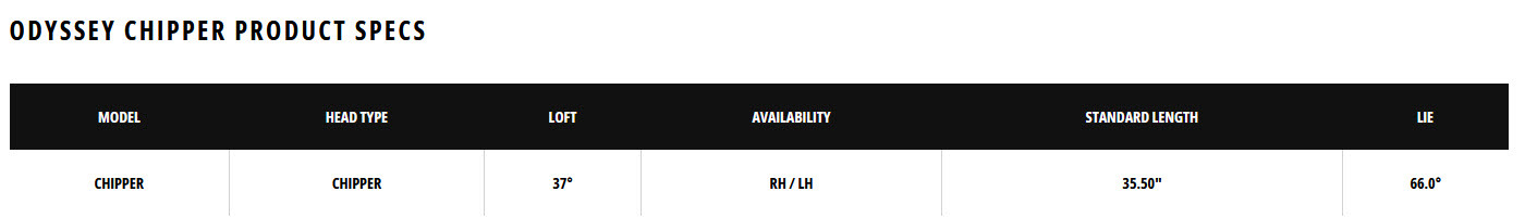 odyssey chipper specs