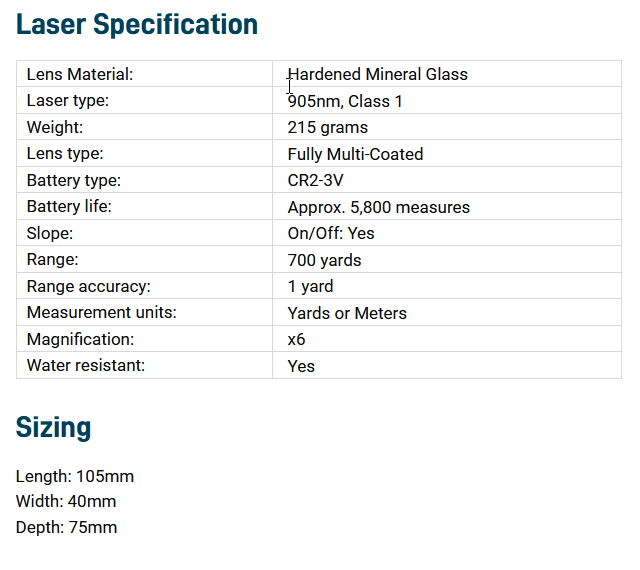 Pro L2 Specs