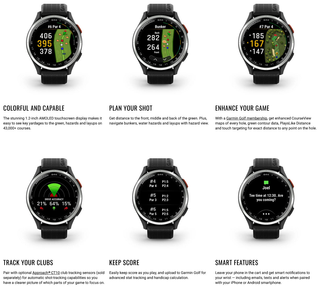 Garmin - Approach S44 Golf Watch | Morton Golf Sales