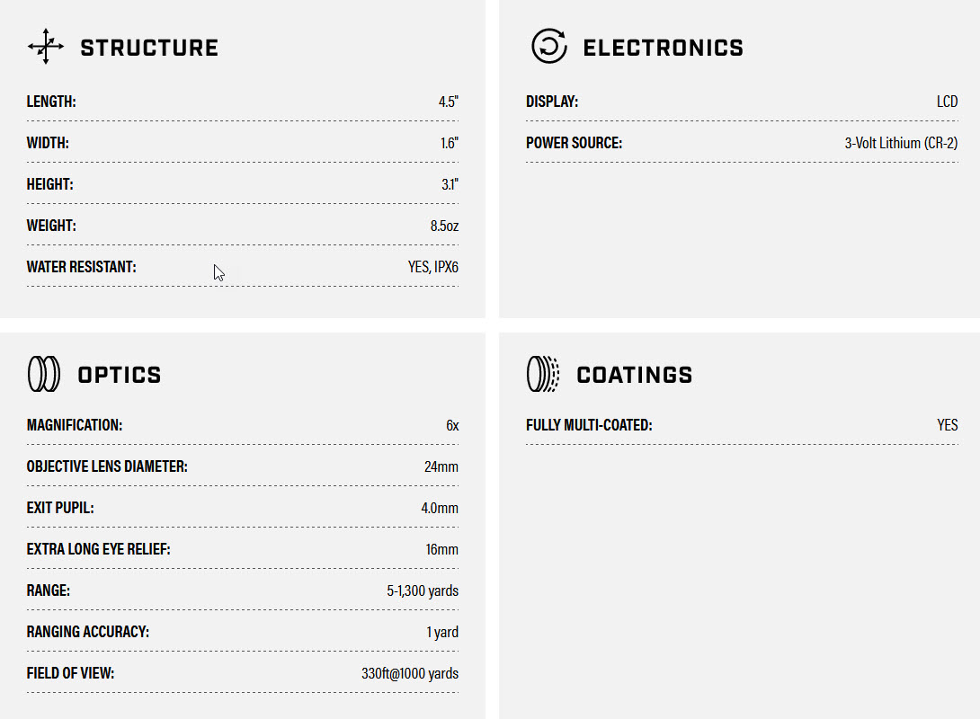 V6 Specs