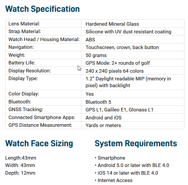 X5 Specs