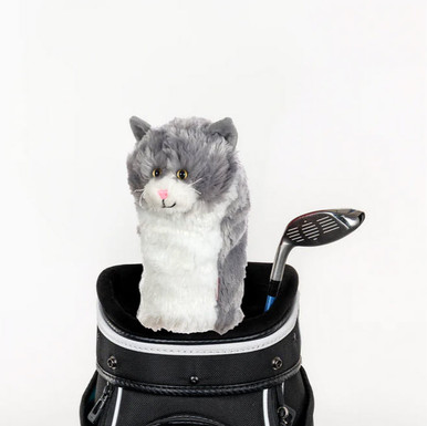 Daphne's Headcovers - Grey & White Cat | Morton Golf Sales