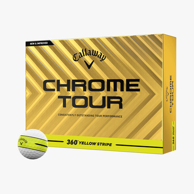 Callaway - Chrome Tour 360 Yellow Stripe Golf Balls | Morton Golf