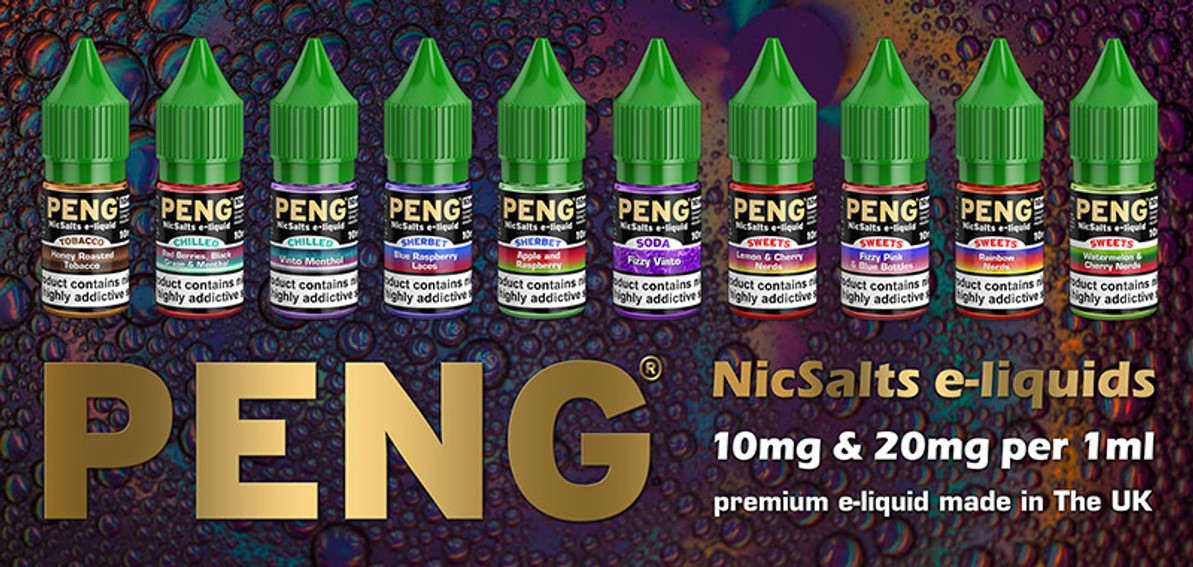 Peng NicSalts e-liquids now in stock