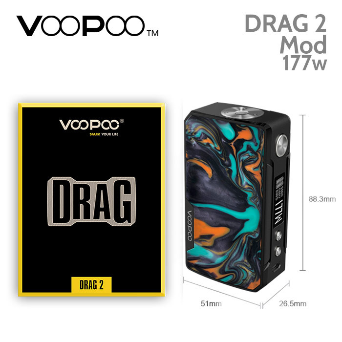 Voopoo Drag 2 Box Mod 177w Pro VOOPOO Drag 2 Platinum Edition Mod 177W TC  Box Mod Dual 18650 Best Price