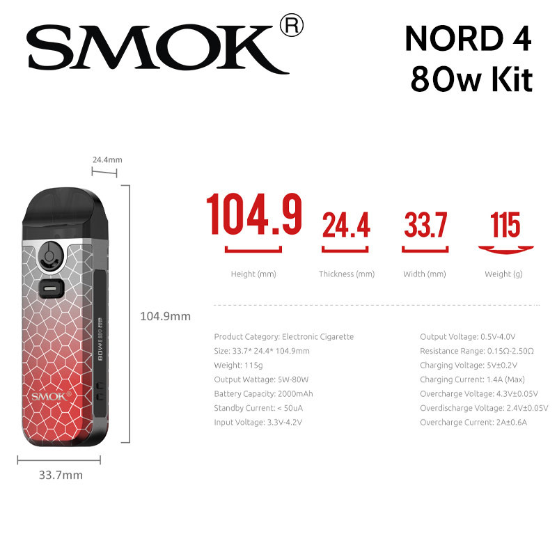 SMOK NORD 4 80w Kit SMOK NORD 4 80w Kit