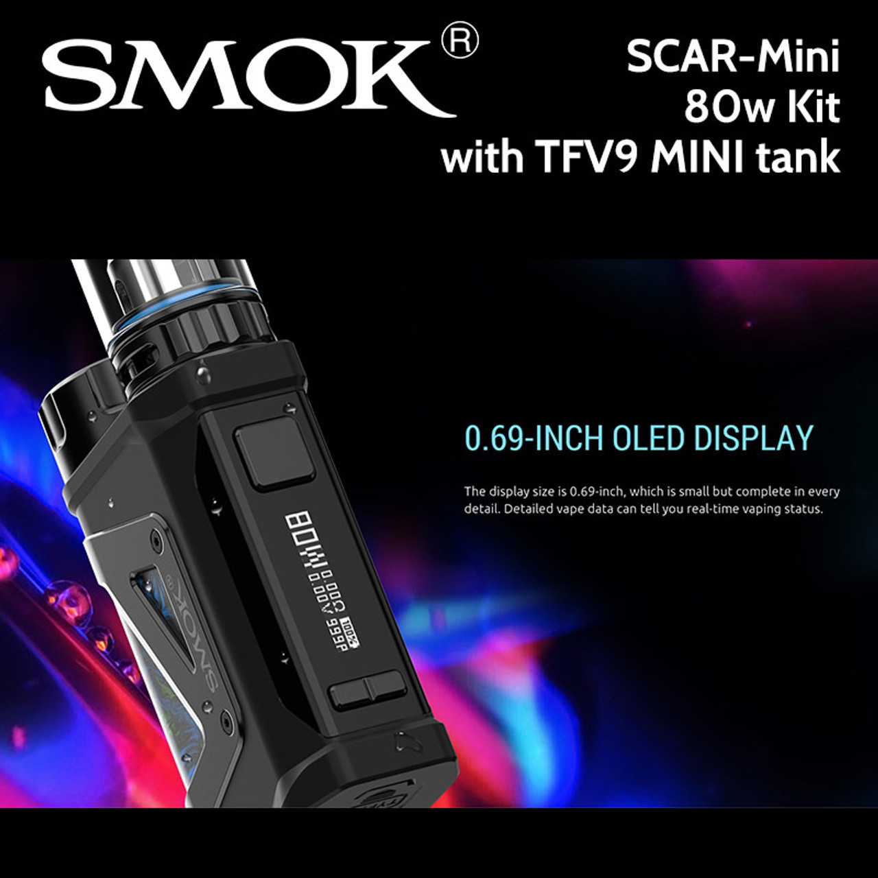 SMOK SCAR-Mini 80w Kit with TFV9 MINI tank