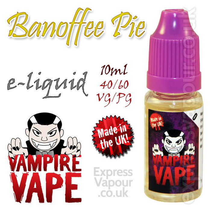 Banoffee Pie - Vampire Vape 40% VG e-Liquid - 10ml | Express Vapor | Fast UK Delivery Banoffee Pie - Vampire Vape 40% VG e-Liquid - 10ml | Express Vapor | Fast UK Delivery