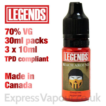 Reach Around - LEGENDS e-liquid - 70% VG - 30ml Reach Around - LEGENDS e-liquid - 70% VG - 30ml