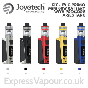 Vaping kit - Joyetech eVic Primo Mini 80w Battery with ProCore Aries Tank Vaping kit - Joyetech eVic Primo Mini 80w Battery with ProCore Aries Tank