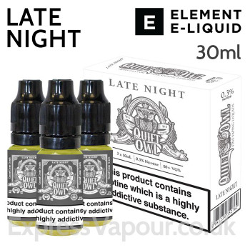 Late Night - Quiet Owl eliquid by Element - 30ml Late Night - Quiet Owl eliquid by Element - 30ml