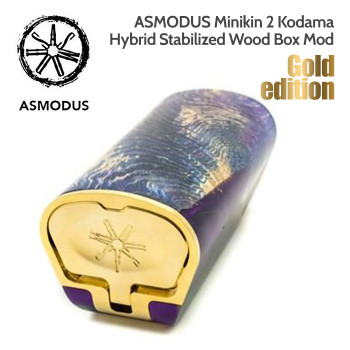 ASMODUS Gold Edition Minikin 2 Kodama 180w Hybrid Stabilised Wood Box Mod ASMODUS Gold Edition Minikin 2 Kodama 180w Hybrid Stabilised Wood Box Mod
