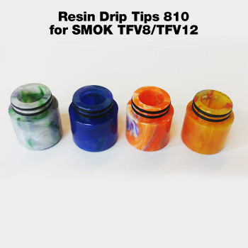 Replacement Resin Drip Tip - for 810 size tank tops, e.g. the SMOK TFV8/TFV12 tanks