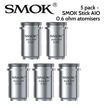 5 pack - SMOK Stick AIO 0.6 ohm atomisers