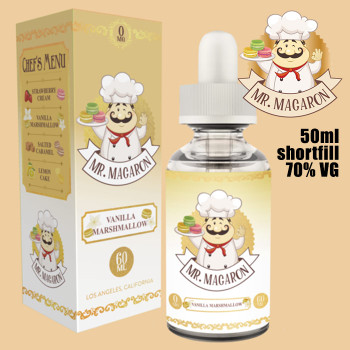 Vanilla Marshmallow - Mr Macaron e-liquid - 70% VG - 50ml Vanilla Marshmallow - Mr Macaron e-liquid - 70% VG - 50ml