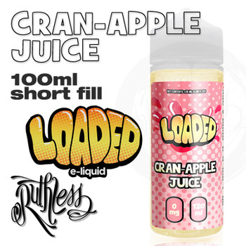 CRAN-APPLE JUICE by Loaded by Ruthless e-liquid - 70% VG - 100ml CRAN-APPLE JUICE by Loaded by Ruthless e-liquid - 70% VG - 100ml