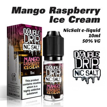 Mango Raspberry Ice Cream - Double Drip NicSalt e-liquid 10ml - 20mg