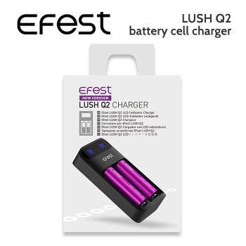 Efest LUSH Q2 two slot battery cell charger.