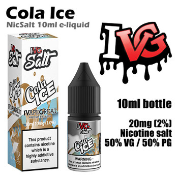 Cola Ice – I VG Salt Nic e-liquids – 50% VG – 10ml - 20mg nicotine
