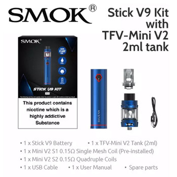 SMOK Stick V9 Kit 3000mAh + TFV Mini V2 Tank (2ml) SMOK Stick V9 Kit 3000mAh + TFV Mini V2 Tank (2ml)