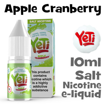 Apple Cranberry - Yeti Salt Nicotine eliquid - 10ml Apple Cranberry - Yeti Salt Nicotine eliquid - 10ml