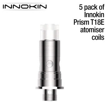 5 pack of Innokin Prism T18E atomiser coils