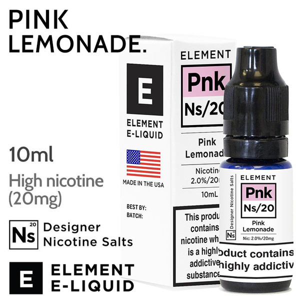 Pink Lemonade - ELEMENT NicSalt high nicotine e-liquid - 10ml