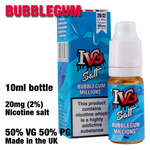 Bubblegum – I VG Salt Nic e-liquids – 50% VG – 10ml - 20mg nicotine