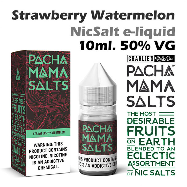 Strawberry Watermelon – Pacha Mama NicSalt e-liquid by Charlies Chalk Dust 10ml