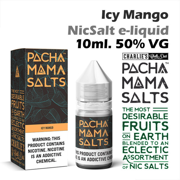 Icy Mango – Pacha Mama NicSalt e-liquid by Charlies Chalk Dust 10ml