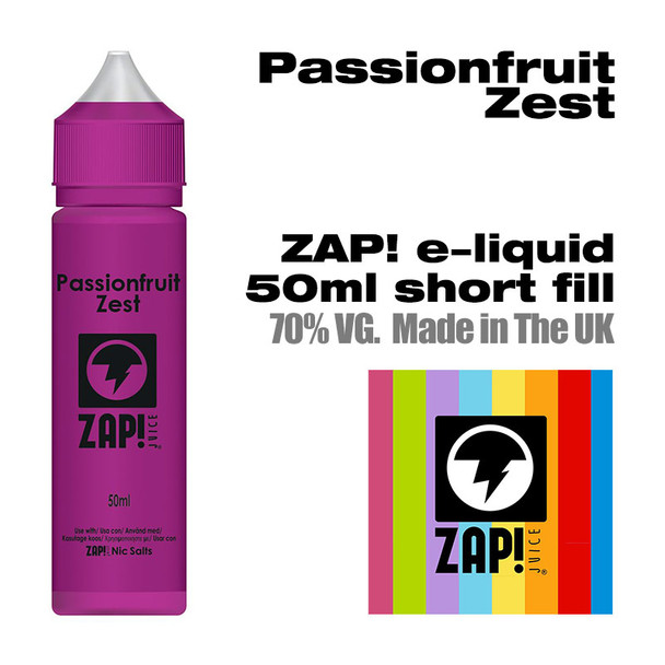 Passionfruit Zest by Zap! e-liquid – 70% VG – 50ml