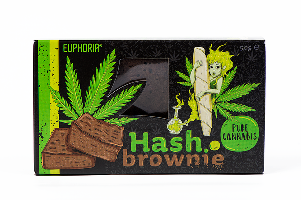  Euphoria Hash Brownie Pure Cannabis with Cannabis Sativa L. flour 