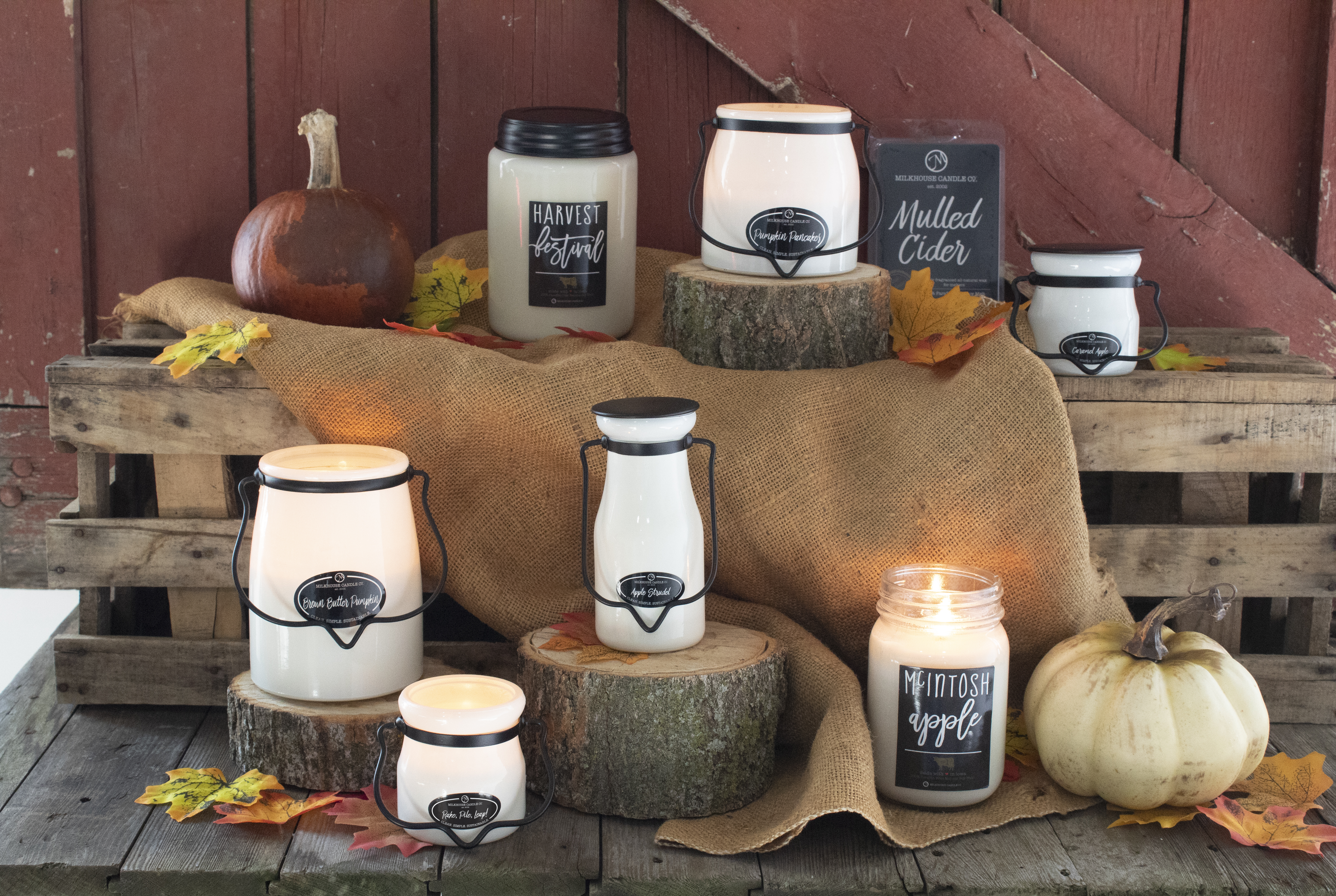 Milkhouse Candle Company, Autumn Orchard, Farmhouse Collection, Scented Soy  Candle, Mason Jar Candle,Farmhouse 13 oz Mason