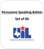 Persuasive Speaking Ballots (Set of 60)