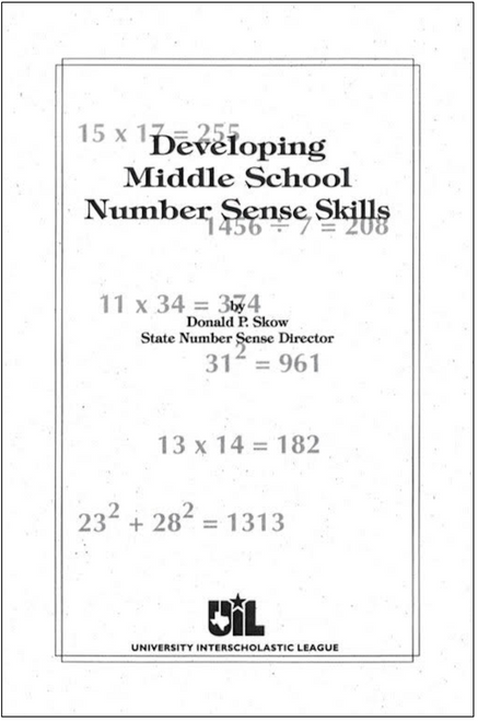 Developing Middle School Number Sense Skills Developing Middle School Number Sense Skills