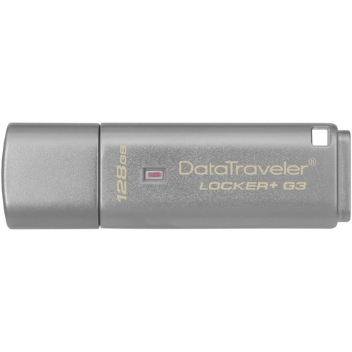 Kingston DataTraveler Locker+ G3 128GB USB 3.0 Type A Flash Drive DTLPG3/128GB