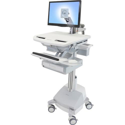 Ergotron StyleView Cart with LCD Arm, SLA Powered, 1 Drawer SV44-1211-1