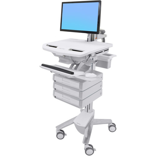 Ergotron StyleView Cart with LCD Arm, 3 Drawers (1x3) SV43-1230-0