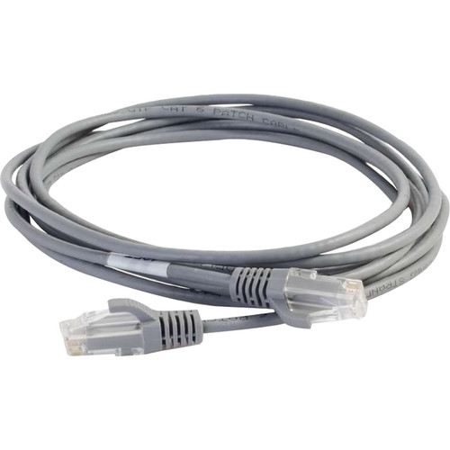 C2G 7ft Cat6 Ethernet Cable - Slim - Snagless Unshielded (UTP) - Gray 01093