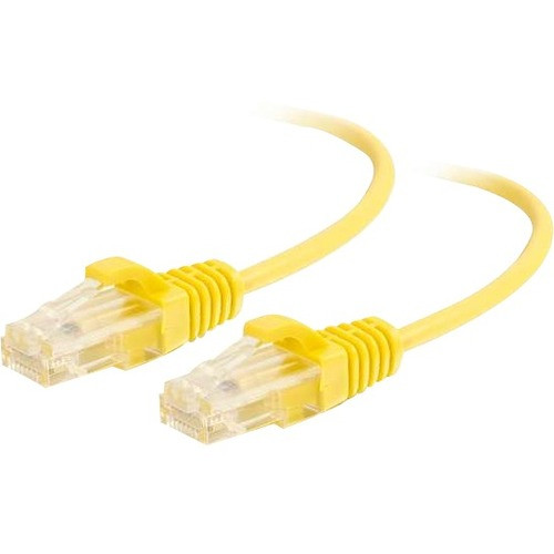 C2G 10ft Cat6 Snagless Unshielded (UTP) Slim Ethernet Network Patch Cable - Yellow 01174