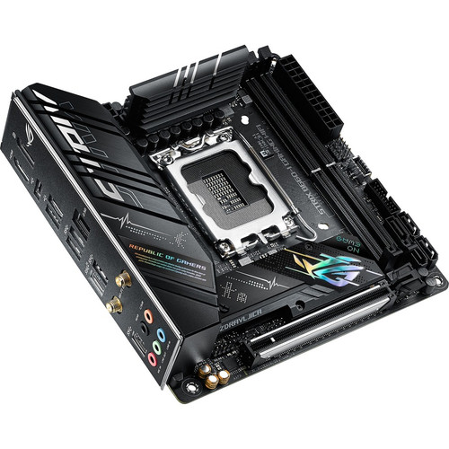 Asus ROG Strix B660-I GAMING WIFI Gaming Desktop Motherboard - Intel B660 Chipset - Socket LGA-1700 - Intel Optane Memory Ready - Mini ITX ROGSTRIXB660-IGAMINGWIFI