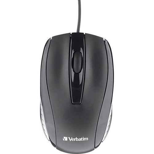 Verbatim Corded Optical Mouse - Black 70733